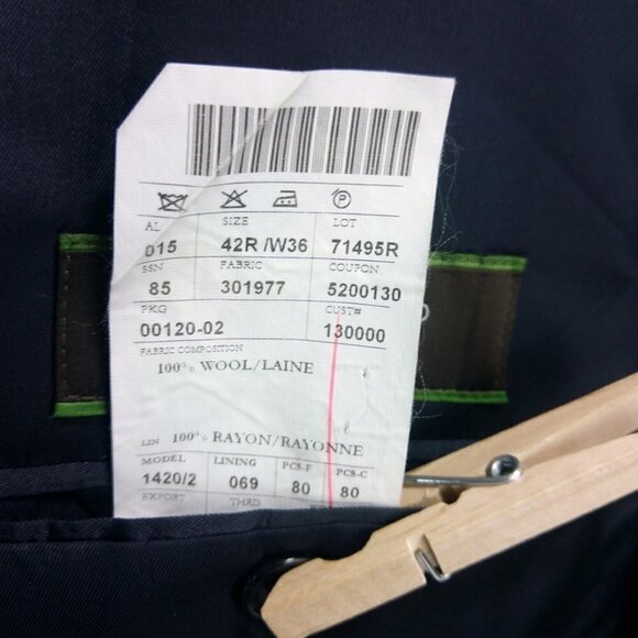 Joseph Abboud Nordstrom 42R Black Suit Blazer - Picture 9 of 10